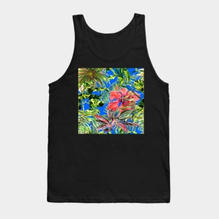 Seamless tropical flower Tank Top